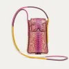 New Claris Virot Emile Sunglasses Case Pink Burgundy Python