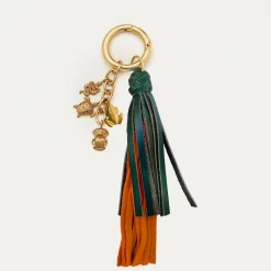 Fashion Claris Virot Fred Key Holder Orange And Green Leathers