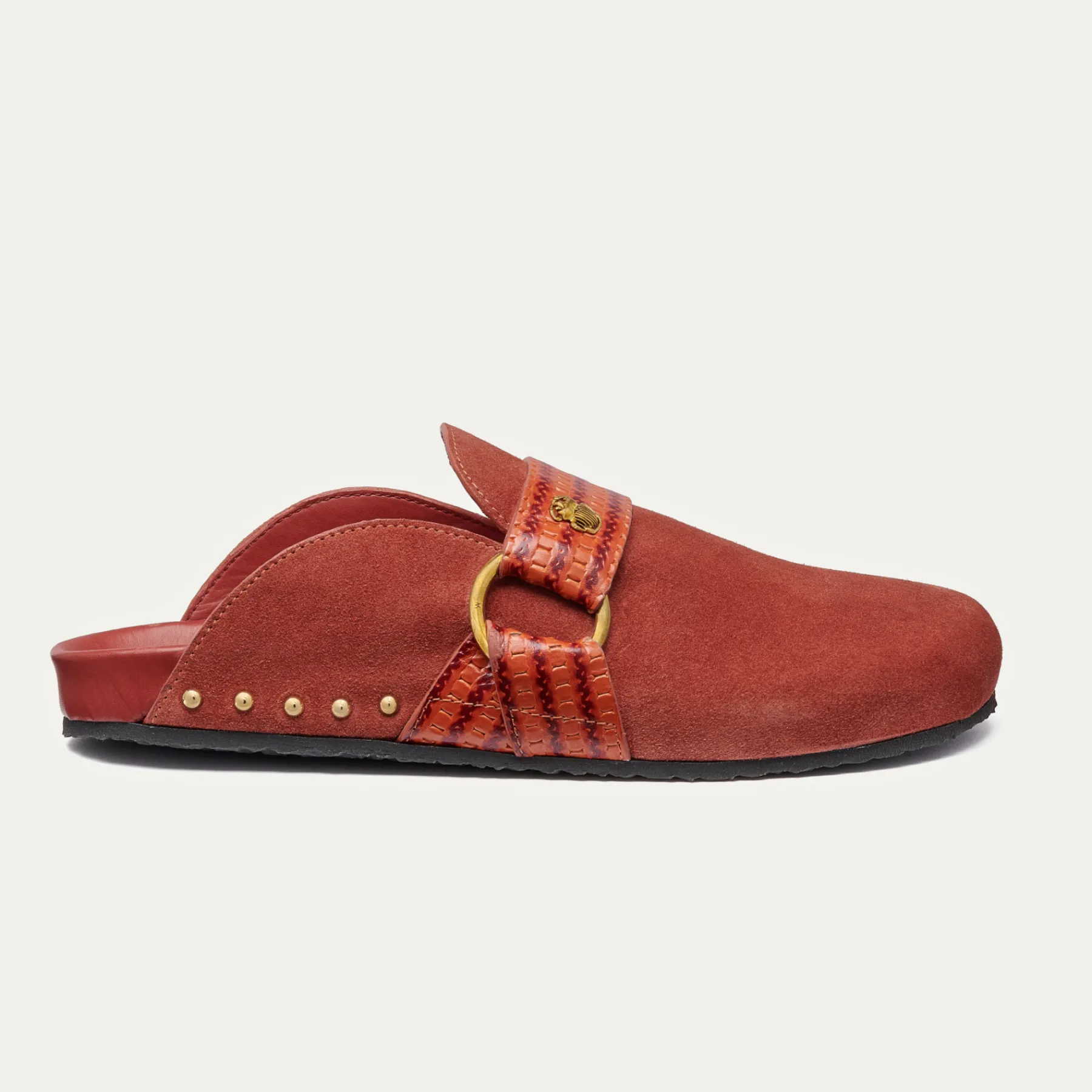 New Claris Virot Georgette Mules Anko Brick Embossed Woven Leather
