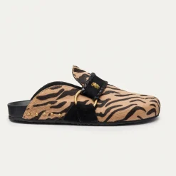 Sale Claris Virot Georgette Mules Tora Tiger Leather