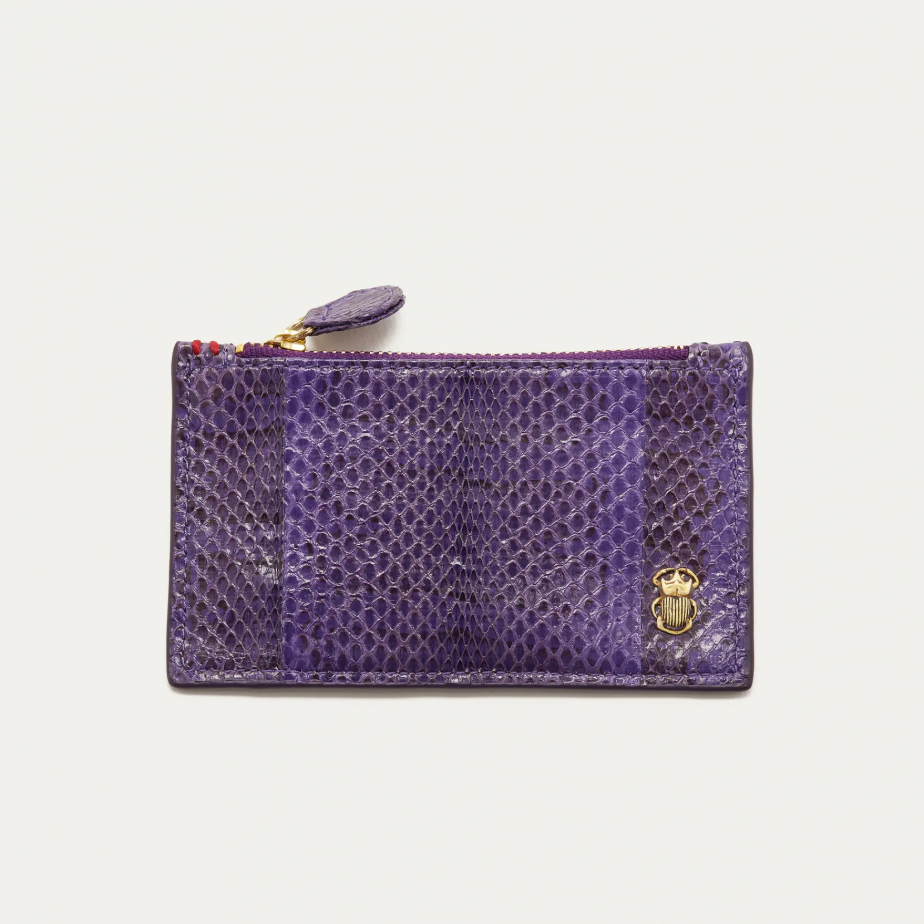 Shop Claris Virot Helena Wallet Violet Watersnake