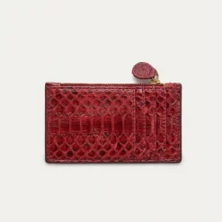 Clearance Claris Virot Helena Wallet Burgundy Python