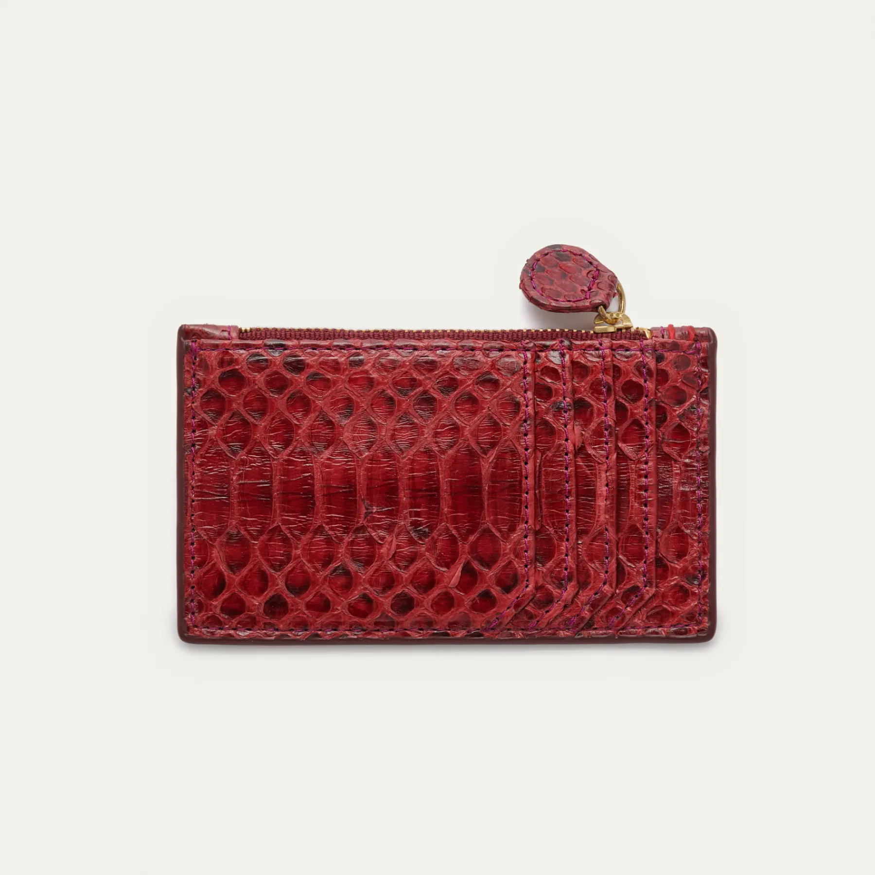 Clearance Claris Virot Helena Wallet Burgundy Python