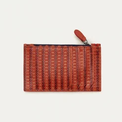Hot Claris Virot Helena Wallet Anko Brick Embossed Woven Leather