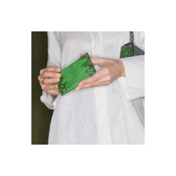 Cheap Claris Virot Helena Wallet Green Yuzu Lizard