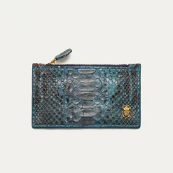 Outlet Claris Virot Helena Wallet Blue Lagoon Python