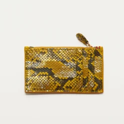 Fashion Claris Virot Helena Wallet Yellow Imperial Samurai Python