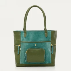 Cheap Claris Virot Hugo Bag Lime Leather And Velvet