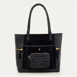 Fashion Claris Virot Hugo Bag Liquorice Leather And Velvet
