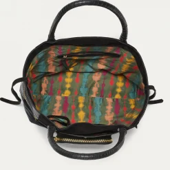 Fashion Claris Virot Hugo Bag Liquorice Leather And Velvet