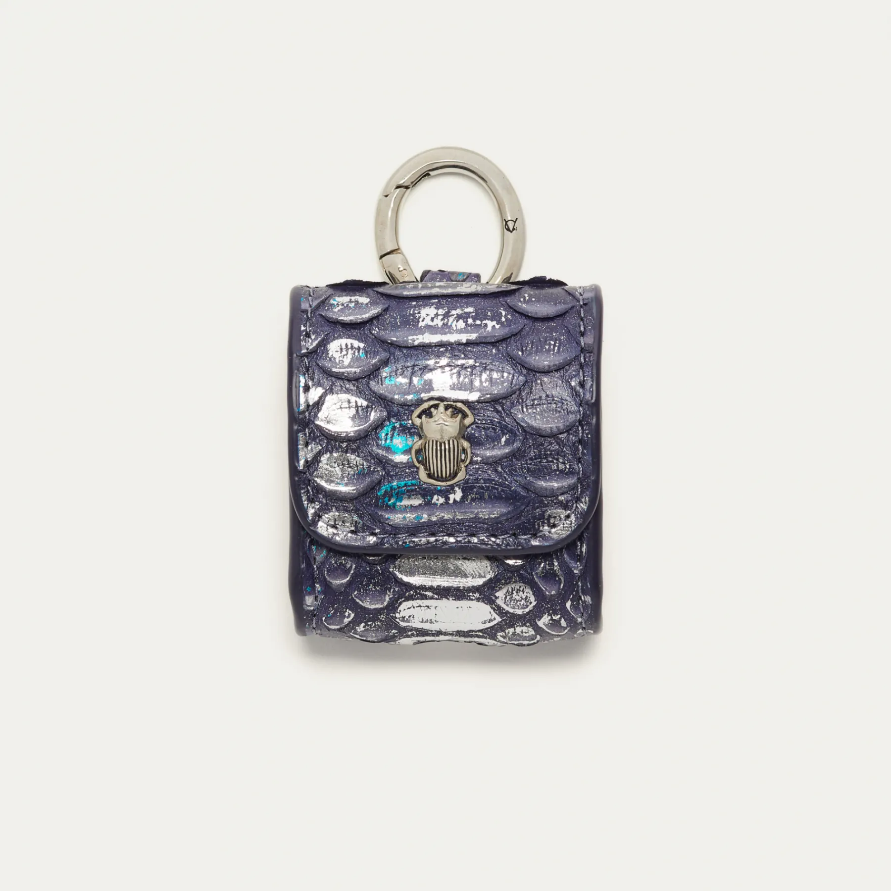 New Claris Virot Jamie Airpods Cases Ice Blue Metallic Python
