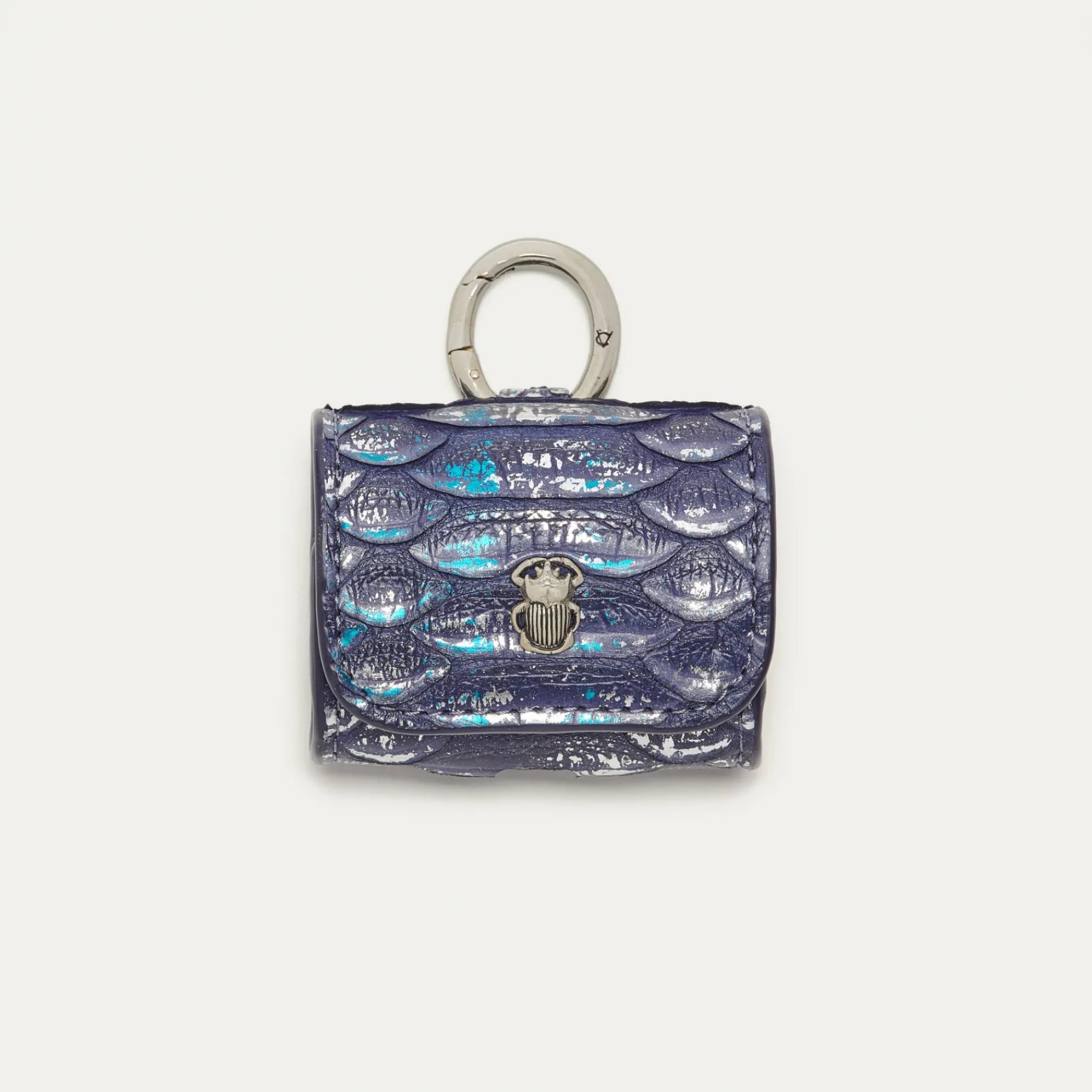 New Claris Virot Jamie Airpods Cases Ice Blue Metallic Python