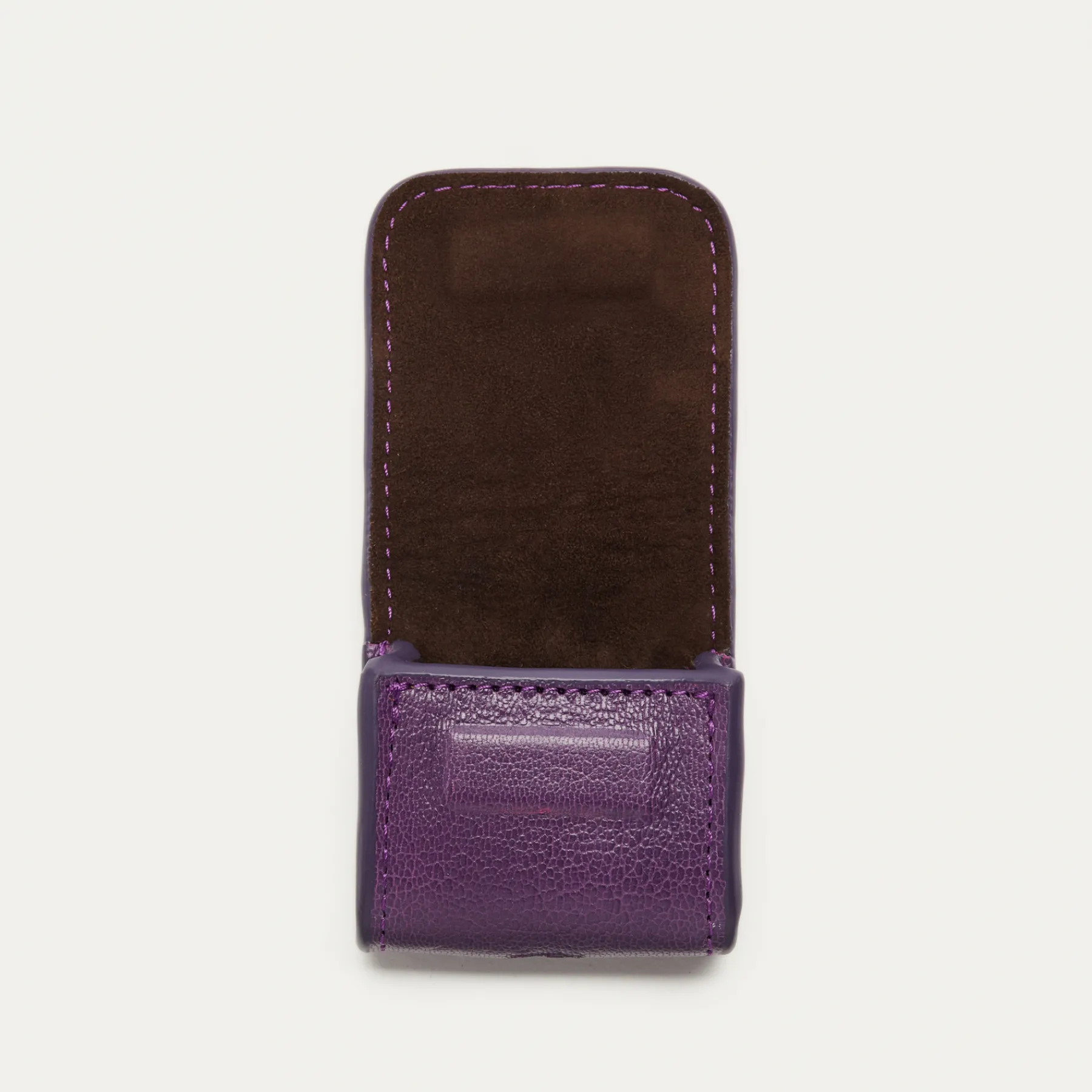 Cheap Claris Virot Jamie Airpods Cases Purple Grained Leather
