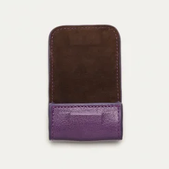 Cheap Claris Virot Jamie Airpods Cases Purple Grained Leather