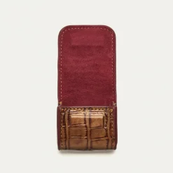 Flash Sale Claris Virot Jamie Airpods Cases Metallic Bark Embossed Croco Leather
