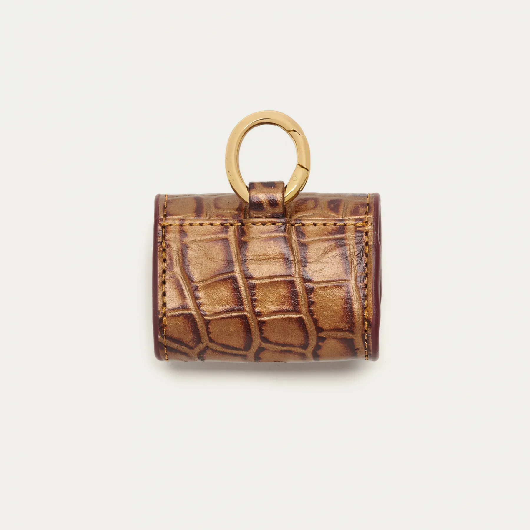 Flash Sale Claris Virot Jamie Airpods Cases Metallic Bark Embossed Croco Leather
