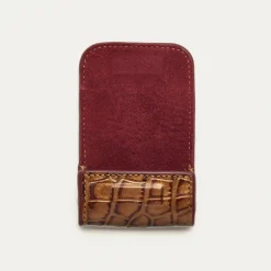 Flash Sale Claris Virot Jamie Airpods Cases Metallic Bark Embossed Croco Leather