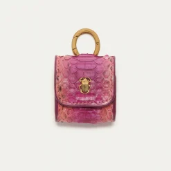 Flash Sale Claris Virot Jamie Airpods Cases Pink Burgundy Python