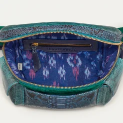 Fashion Claris Virot Jules Bag Blue Lagoon Python