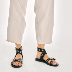 New Claris Virot Laurette Sandals Black Python