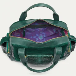 Online Claris Virot Leo Bag Forest Green Python