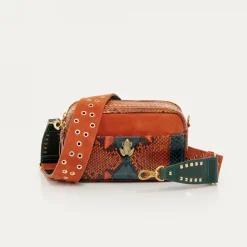 Online Claris Virot Lily Bag Orange Python