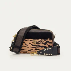 New Claris Virot Lily Bag Tora Tiger Leather