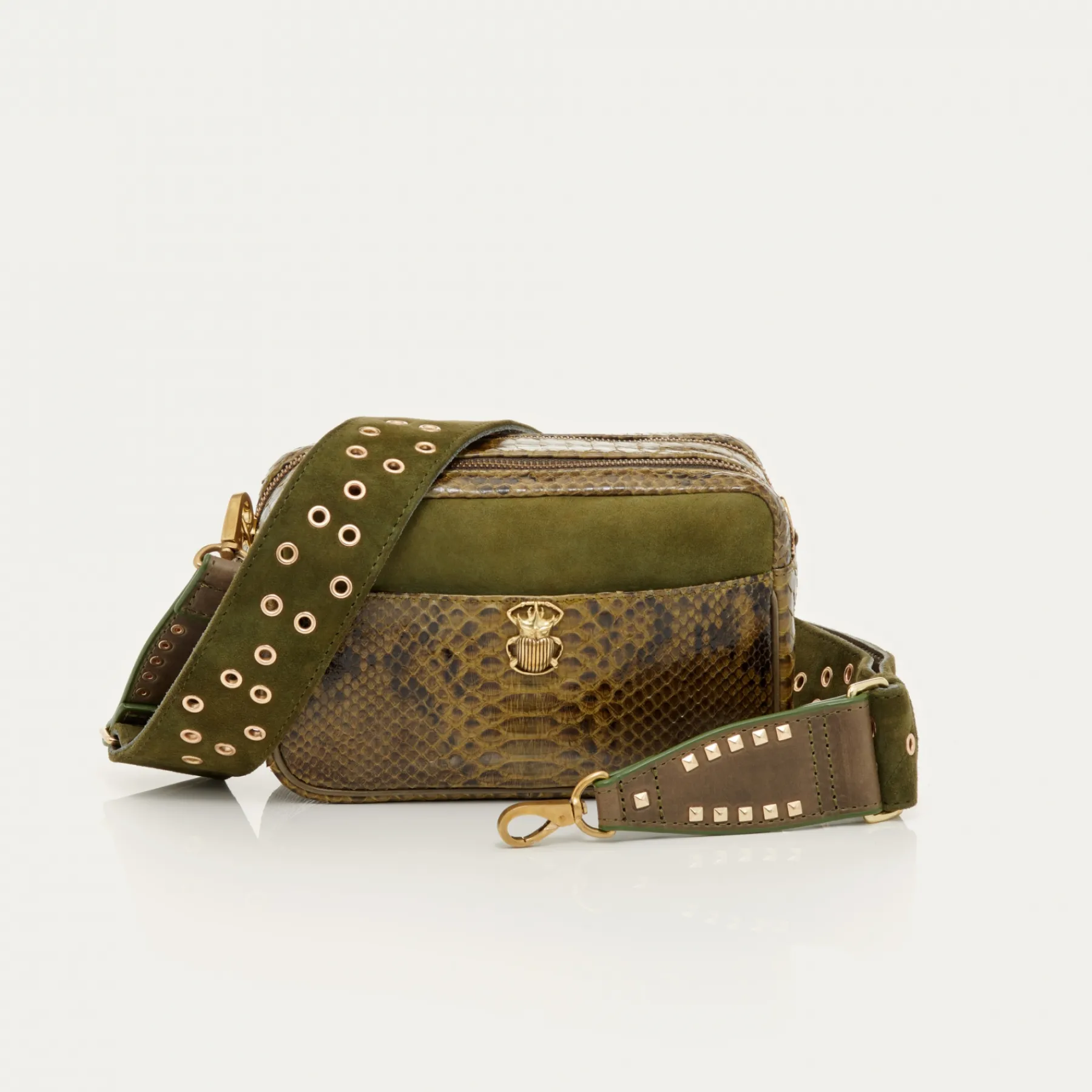 Best Sale Claris Virot Lily Bag Kaki Python