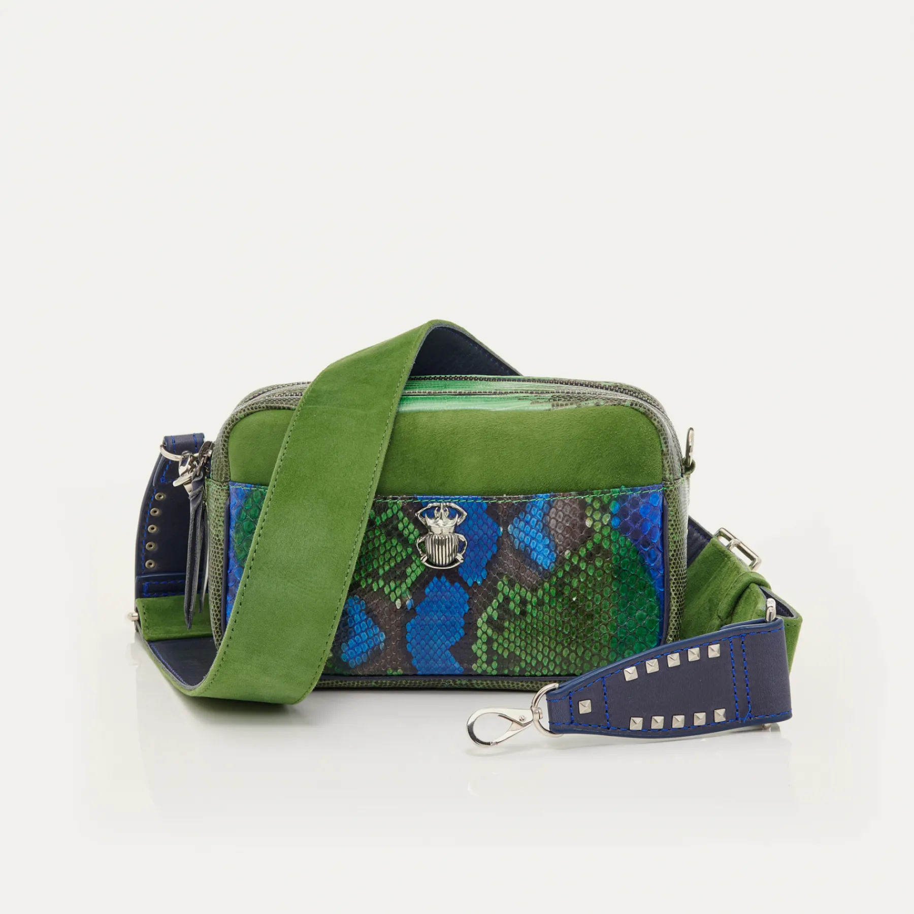Best Sale Claris Virot Lily Bag Green Blue Water Lily Python