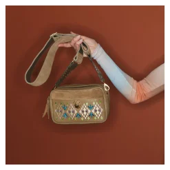 Outlet Claris Virot Lily Bag Olive Leathers Embroidered
