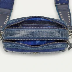 New Claris Virot Lily Bag Navy Python