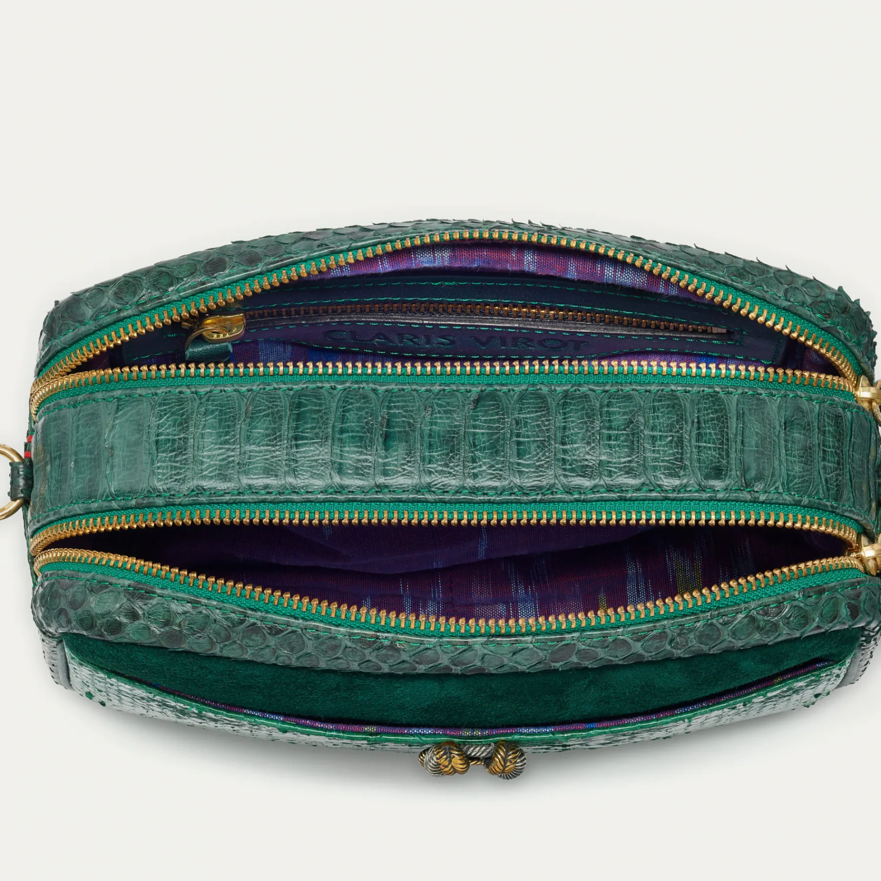 Hot Claris Virot Lily Bag Grass Green Python