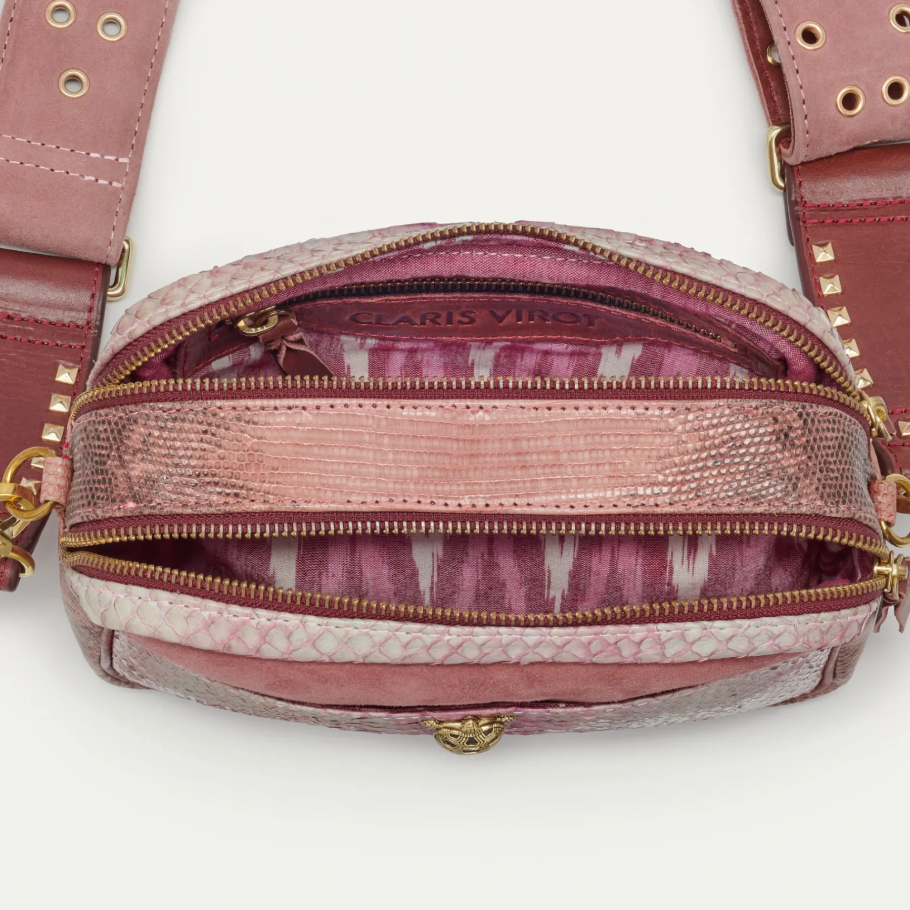 Cheap Claris Virot Lily Bag Burgundy Python