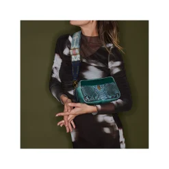 Cheap Claris Virot Lily Bag Blue Lagoon Python