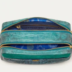 Cheap Claris Virot Lily Bag Blue Lagoon Python