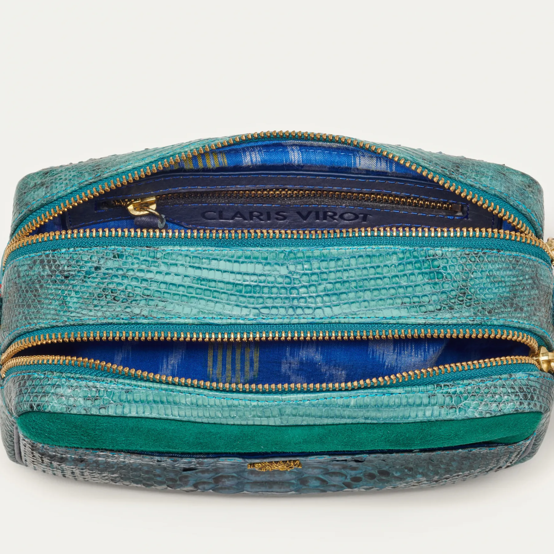 Cheap Claris Virot Lily Bag Blue Lagoon Python