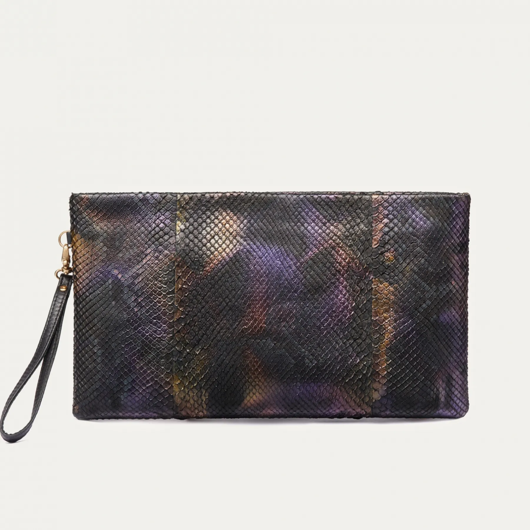Shop Claris Virot Lou Clutch Carbon Python