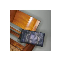 Shop Claris Virot Lou Clutch Carbon Python