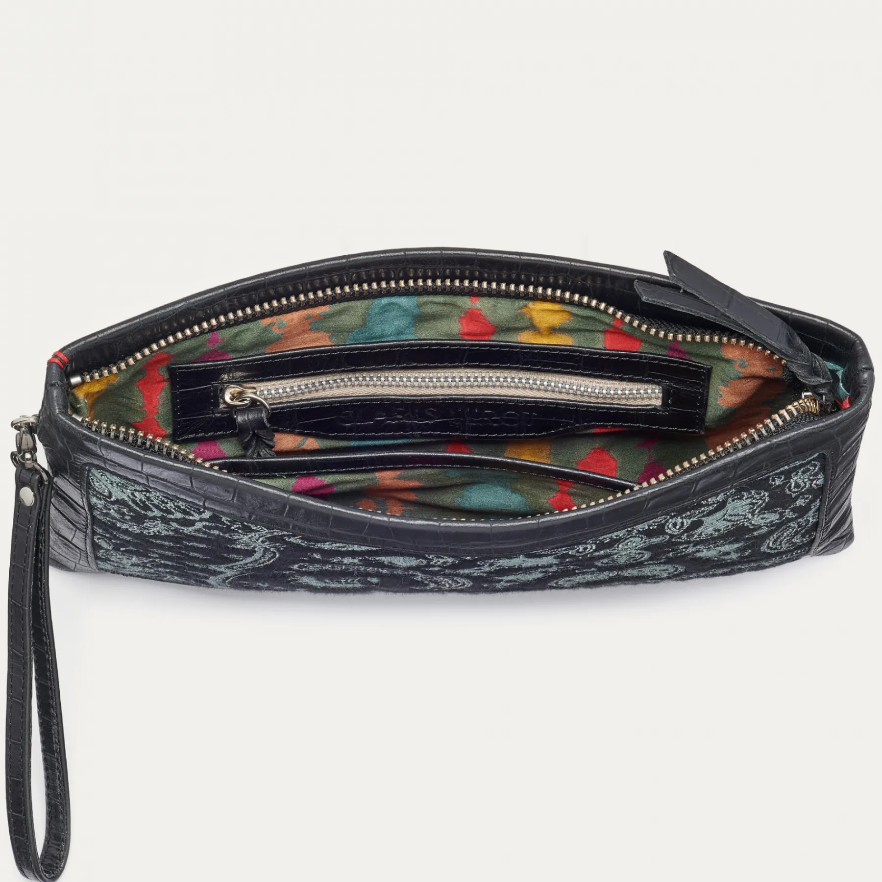 Best Sale Claris Virot Lou Clutch Jeans Cashmere Leather