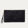 Online Claris Virot Lou Clutch Black Python