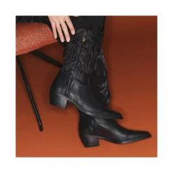 Best Sale Claris Virot Lucienne Boots Black Embroidered Leather