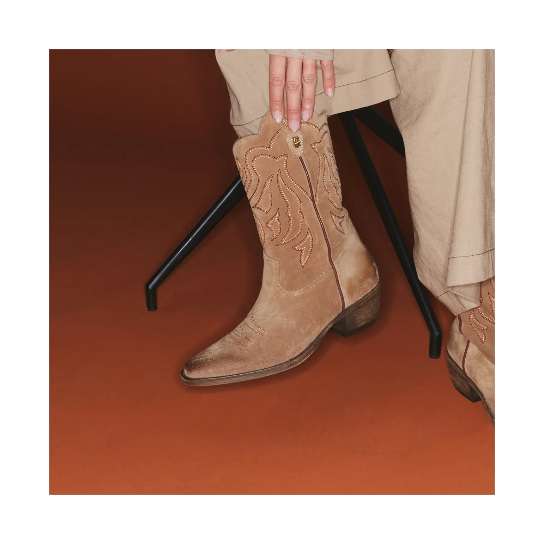 Flash Sale Claris Virot Lucienne Boots Olive Embroidered Leather