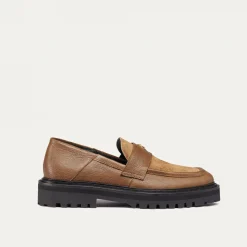 New Claris Virot Mia Mocassins Kaki Leathers