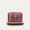 Shop Claris Virot Mini Ava Bag Sakura Pink Woven Leather