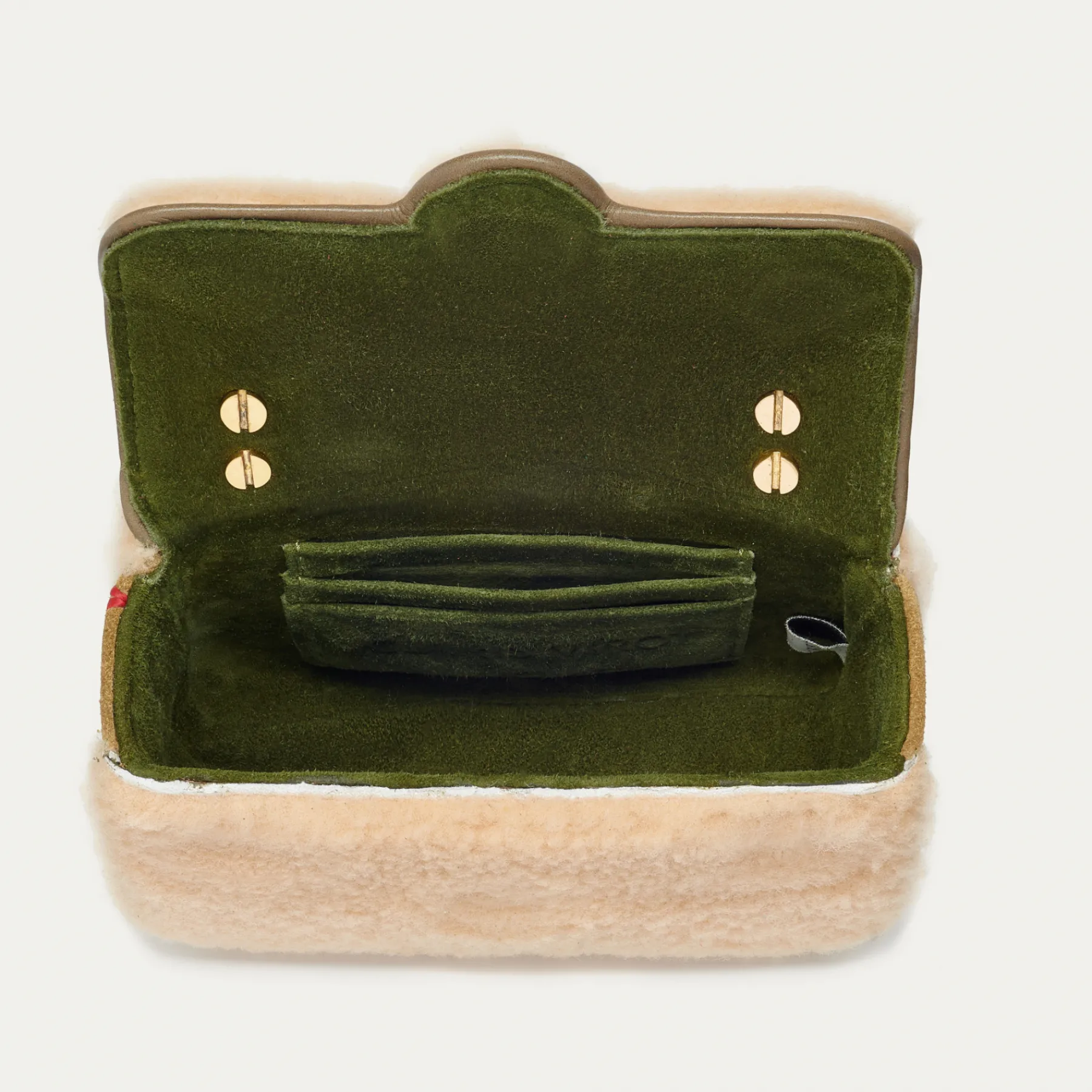 Hot Claris Virot Mini Ava Bag Cream Shearling And Embroidery