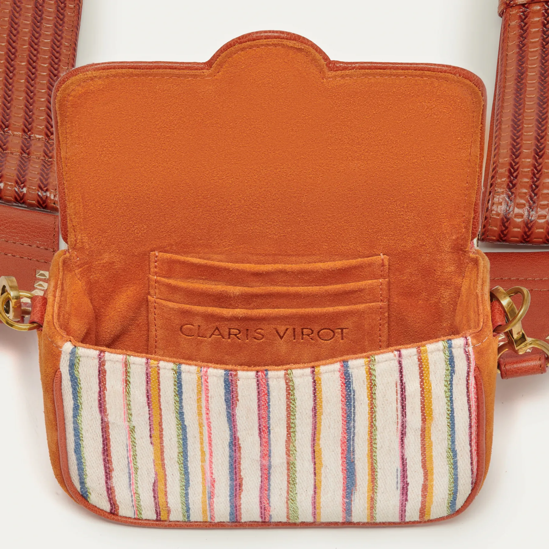 Online Claris Virot Mini Ava Bag Tsumugi Striped Fabric