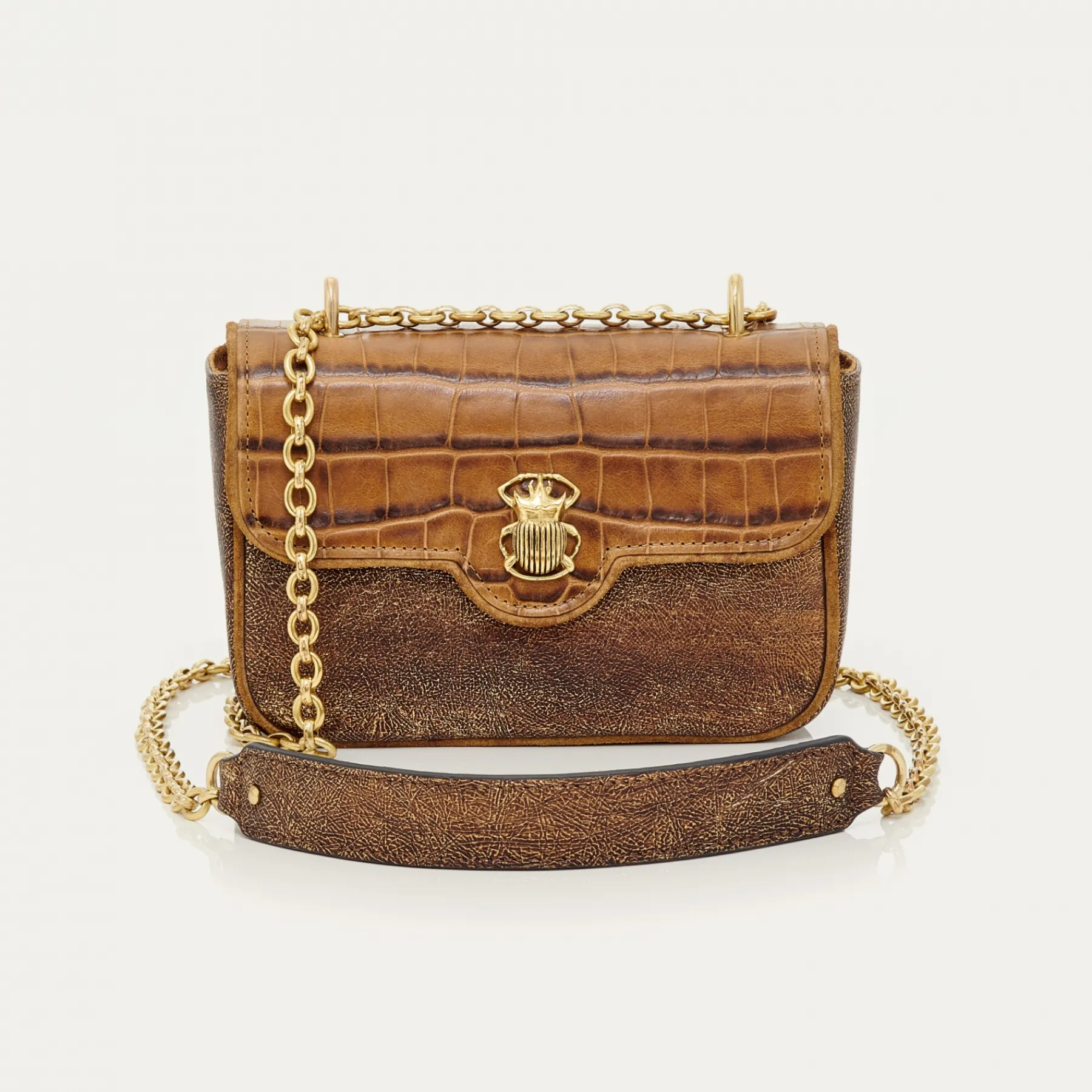 Hot Claris Virot Mini Ava Bag Golden Brown Leather