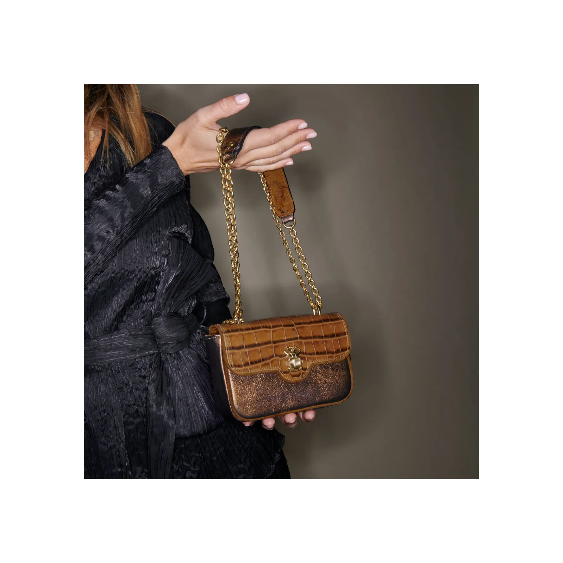Hot Claris Virot Mini Ava Bag Golden Brown Leather