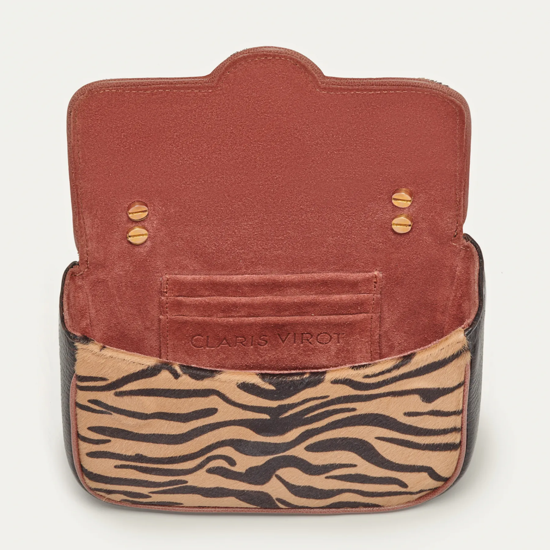 Shop Claris Virot Mini Ava Bag Tora Tiger Leather