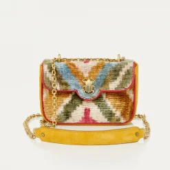 Online Claris Virot Mini Ava Bag Multicolor Losanges Leather And Velvet